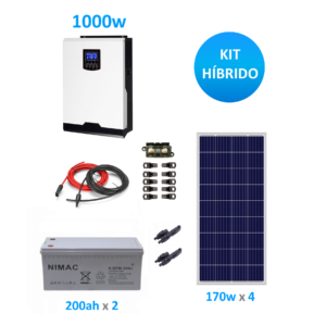 Kit solar hibrido 1000w ampliado