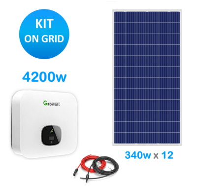 Kit solar on grid 4000w