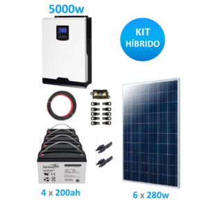 Kit solar hibrido 5000w
