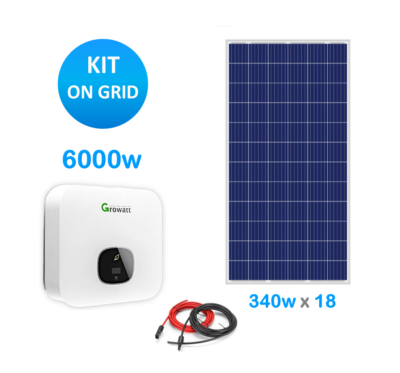 Kit solar on grid 6000w