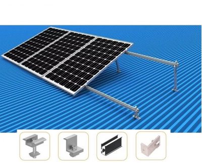 Estructura montaje paneles solares inclinada