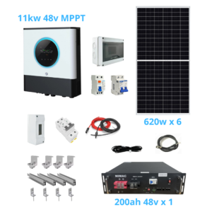 Kit 11kw voltronic Litio mppt Base 2