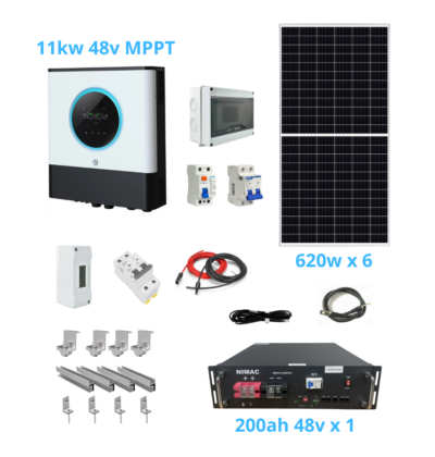 Kit 11kw voltronic Litio mppt Base 2