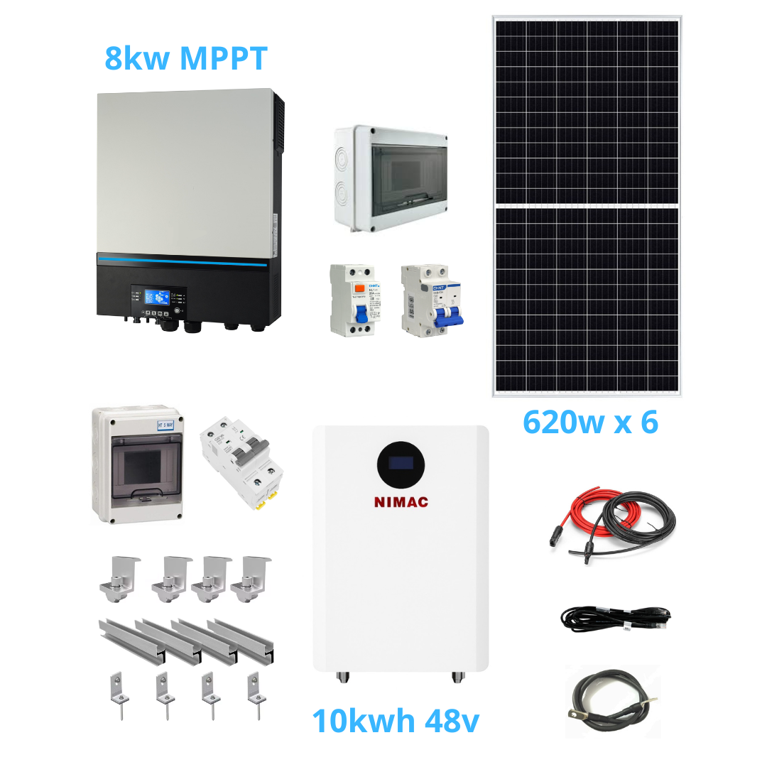 Kit 8kw voltronic Litio mppt Base wall
