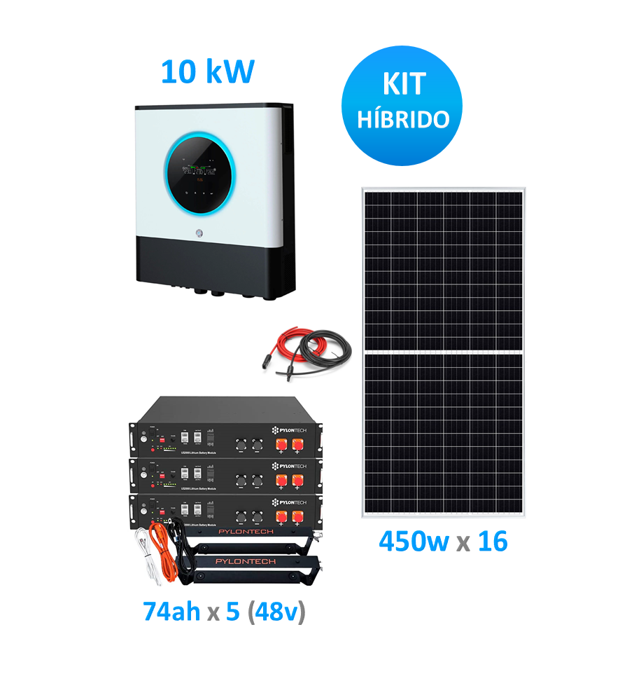 Kit Solar Hibrido 10kw Medio