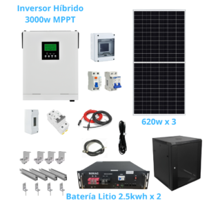 Kit 3000w voltronic Litio mppt Base