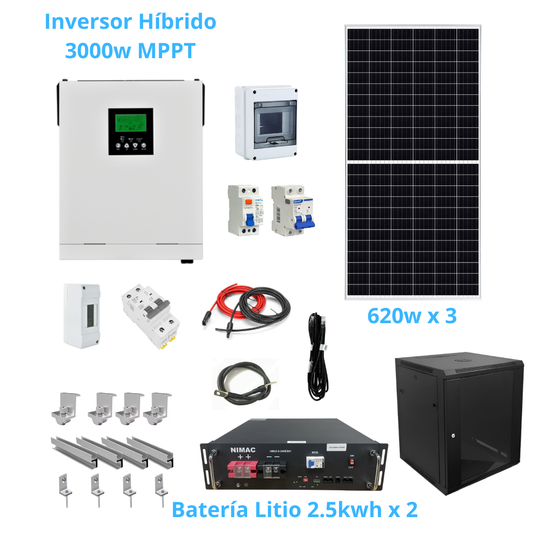 Kit 3000w voltronic Litio mppt Base