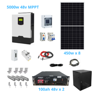 Kit Solar 5000w voltronic Litio mppt medio